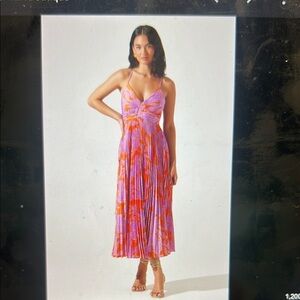 Elegant Purple and Orange Women's Dress